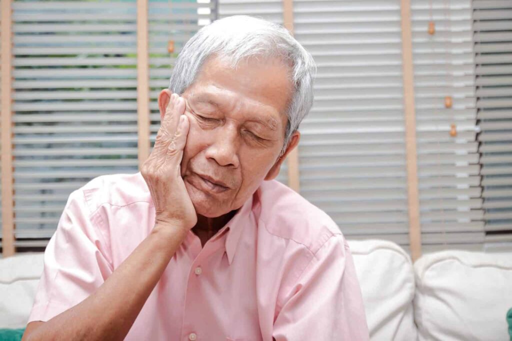 patient suffering with trauma pain